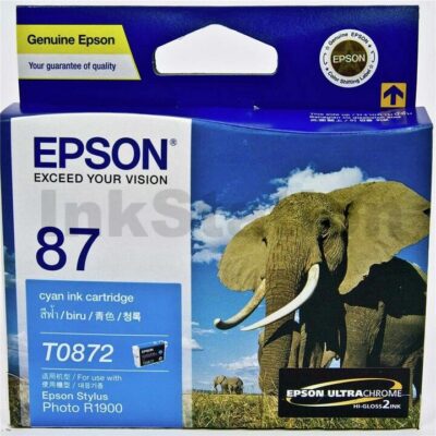 Epson 87 T0872 Cyan Genuine Ink Cartridge - 915 pages [C13T087290]