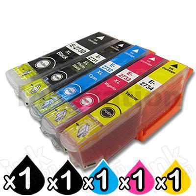 5-Pack Epson 273XL Compatible High Yield Ink Combo [1BK,1PBK,1C,1M,1Y]