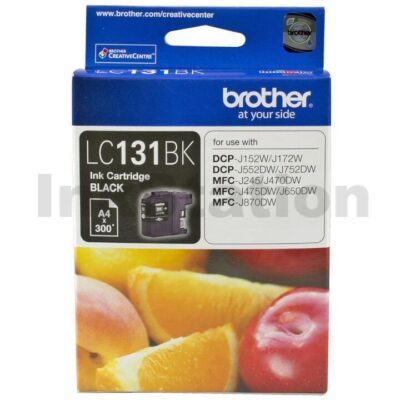 Genuine Brother LC-131BK Black Ink Cartridge - 300 Pages