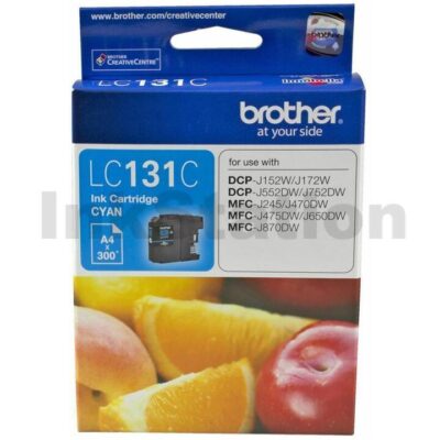 Genuine Brother LC-131C Cyan Ink Cartridge - 300 Pages