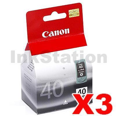 3 x Canon PG-40 Genuine Ink Cartridge