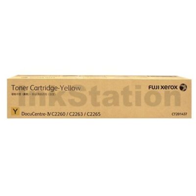 Genuine Fuji Xerox DocuCentre IV C2260, C2263, C2265 Yellow Toner Cartridge (CT201437) - 15,000 pages