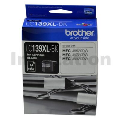 Genuine Brother LC-139XLBK Black Ink Cartridge - 2,400 pages