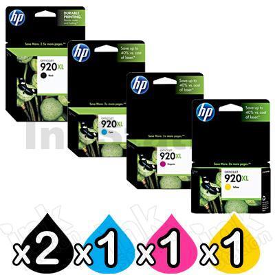 5 Pack HP 920XL Genuine High Yield Inkjet Cartridges CD972AA-CD975AA [2BK,1C,1M,1Y]