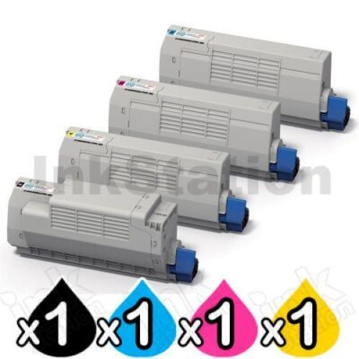 4 Pack OKI Genuine MC770 MC780 Toner Cartridge Set (45396205-45396208)