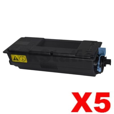 5 x Non-Genuine alternative for TK-3104 Black Toner Kit suitable for Kyocera FS-2100D, FS-2100DN - 12,500 pages