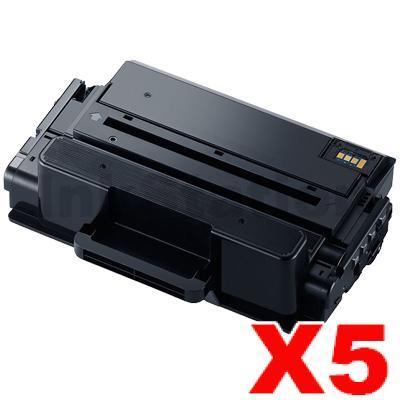 5 x Compatible Samsung SLM3820 / SLM3870 / SLM4020 / SLM4070 (MLT-D203L 203L) High Yield Black Toner SU899A - 5,000 pages
