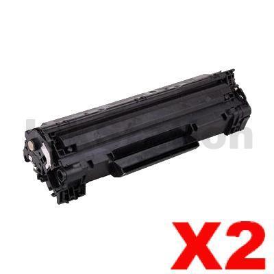 2 x HP CF283A (83A) Compatible Black Toner Cartridge - 1,500 Pages