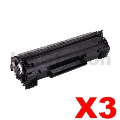 3 x HP CF283A (83A) Compatible Black Toner Cartridge - 1,500 Pages