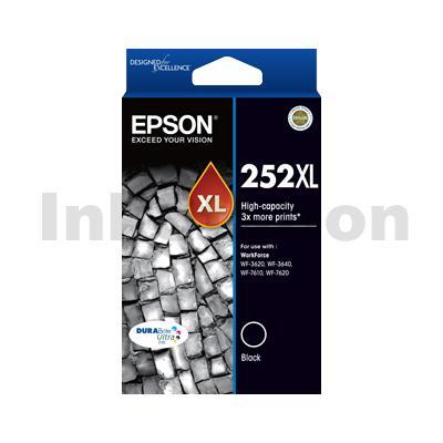 Epson 252XL Genuine Black High Yield Ink Cartridge - 1,100 pages [C13T253192]