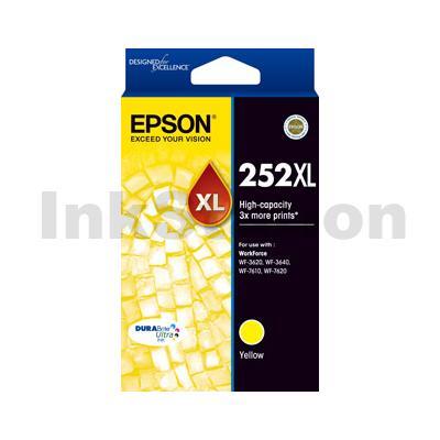 Epson 252XL Genuine Yellow High Yield Ink Cartridge - 1,100 pages [C13T253492]