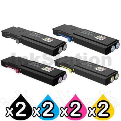 2 sets of 4 Pack Fuji Xerox DocuPrint CP405D, CM405DF Compatible Toner Cartridges [CT202033-CT202036]