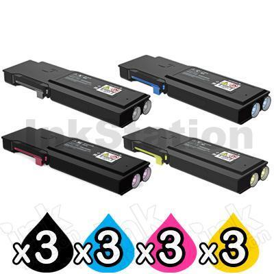 3 sets of 4 Pack Fuji Xerox DocuPrint CP405D, CM405DF Compatible Toner Cartridges [CT202033-CT202036]