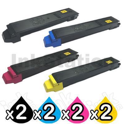 8 Pack Non-Genuine TK-899 Toner Cartridges For Kyocera FS-C8020MFP, FS-C8025MFP, FS-C8520MFP, FS-C8525MFP [2BK,2C,2M,2Y]