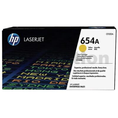 HP CF332A (654A) Genuine Yellow High Yield Toner Cartridge - 15,000 Pages