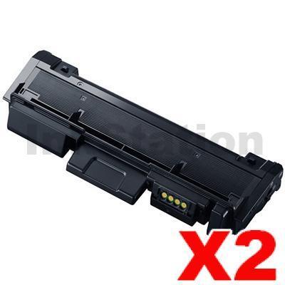 2 x Samsung SLM2825DW/ 2835DW/ 2875FW/ 2885FW (MLT-D116L) Compatible Black High Yield Toner Cartridge SU830A - 3,000 pages