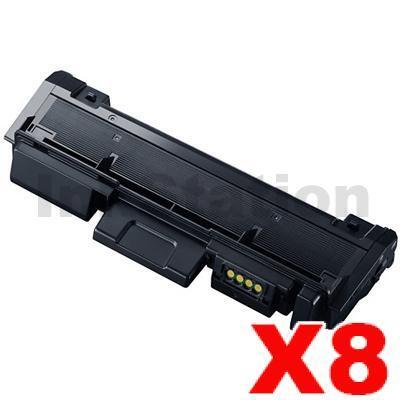 8 x Samsung SLM2825DW/ 2835DW/ 2875FW/ 2885FW (MLT-D116L) Compatible Black High Yield Toner Cartridge SU830A - 3,000 pages