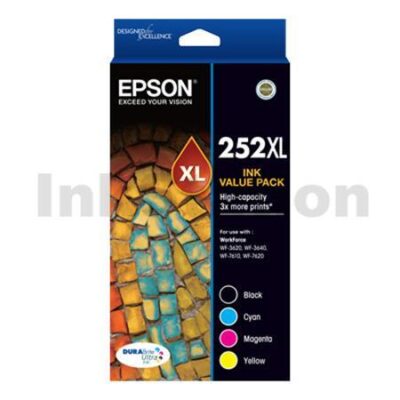 Epson 252XL Genuine High Yield Ink Value Pack [C13T253692] [BK,C,M,Y]