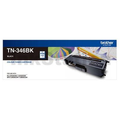 Genuine Brother TN-346BK Black High Yield Toner Cartridge - 4,000 pages