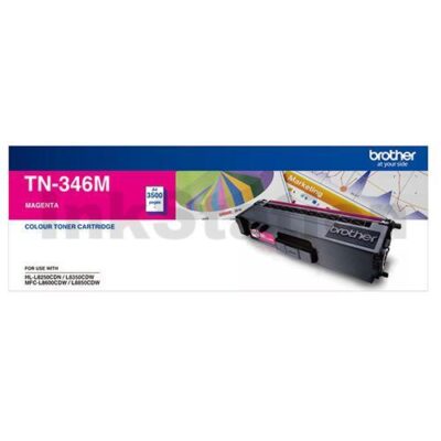 Genuine Brother TN-346M Magenta High Yield Toner Cartridge - 3,500 pages