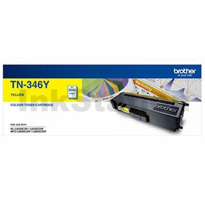 Genuine Brother TN-346Y Yellow High Yield Toner Cartridge - 3,500 pages