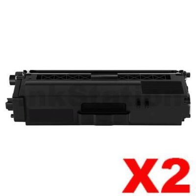 2 x Compatible Brother TN-346BK Black High Yield Toner Cartridge - 4,000 pages