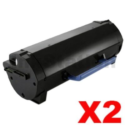 2 x Dell B2360D, B2360DN, B3460DN, B3465DNF Compatible Toner Cartridge - 8,500 pages