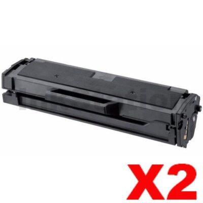 2 x Samsung SLM2020, SLM2070 (MLT-D111S) Compatible Black Toner Cartridge SU812A - 1,000 pages