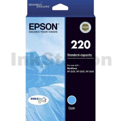 Epson 220 Genuine Cyan Ink Cartridge [C13T293292] - 165 pages
