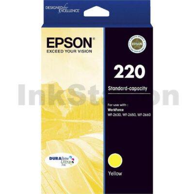 Epson 220 Genuine Yellow Ink Cartridge [C13T293492] - 165 pages