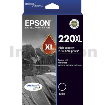 Epson 220XL Genuine Black High Yield Ink Cartridge [C13T294192] - 400 pages