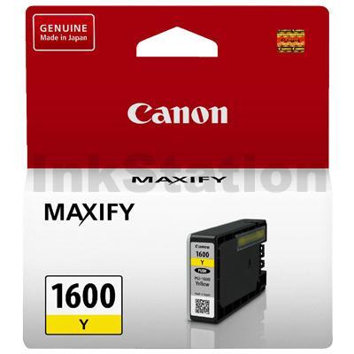 Canon PGI-1600Y Genuine Yellow Ink Cartridge - 300 pages
