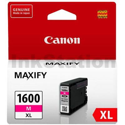 Canon PGI-1600XLM Genuine Magenta High Yield Ink Cartridge - 900 pages
