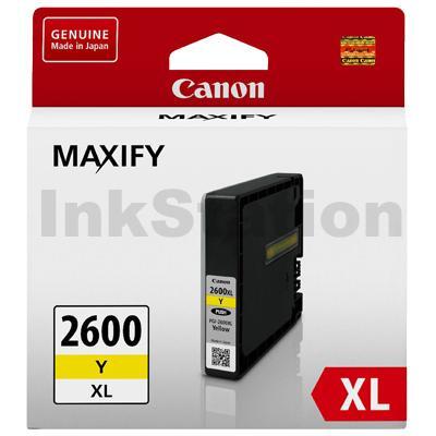 Canon PGI-2600XLY Genuine Yellow High Yield Ink Cartridge - 1,500 pages
