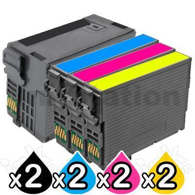 8 Pack Epson 254XL + 252XL Compatible Ink Cartridges [C13T254192, C13T253292-C13T253492][2BK,2C,2M,2Y]