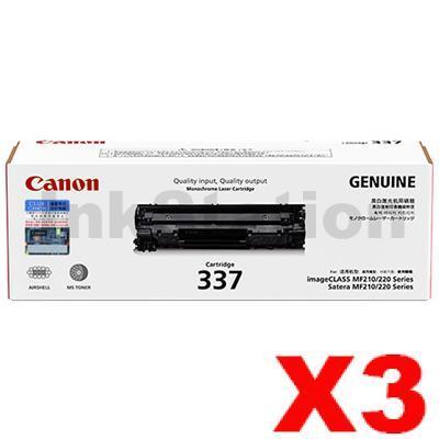 3 x Genuine Canon CART-337 Black Toner Cartridge - 2,100 pages