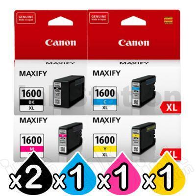 5 Pack Canon PGI-1600XL Genuine High Yield Ink Cartridge [2BK,1C,1M,1Y]
