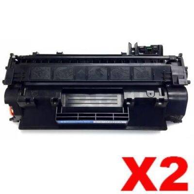 2 x HP CF280A (80A) Compatible Black Toner Cartridge - 2,700 Pages