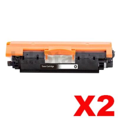 2 x HP CF350A (130A) Compatible Black Toner Cartridge - 1,300 Pages