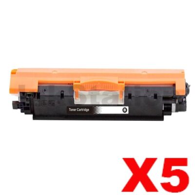 5 x HP CF350A (130A) Compatible Black Toner Cartridge - 1,300 Pages