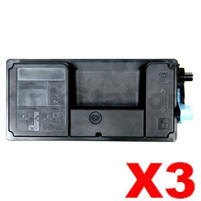 3 x Non-Genuine TK-3134 Black Toner Kit For Kyocera FS-4200DN, FS-4300DN - 25,000 pages