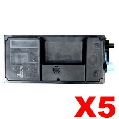 5 x Non-Genuine TK-3134 Black Toner Kit For Kyocera FS-4200DN, FS-4300DN - 25,000 pages