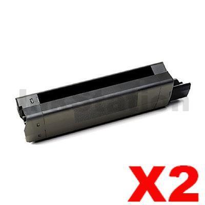 2 x OKI C5100/C5200/C5300/C5400/C5400N Compatible Black Toner Cartridge 5,000 pages