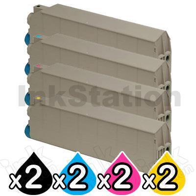 8 Pack Compatible OKI C5600 / 5700 Toner Cartridges [2BK,2C,2M,2Y]