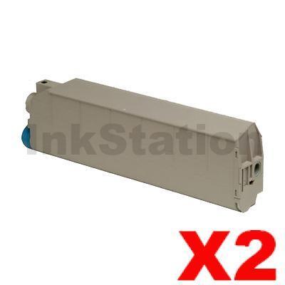 2 x OKI C5600 / 5700 Compatible Black Toner Cartridge - 6,000 pages