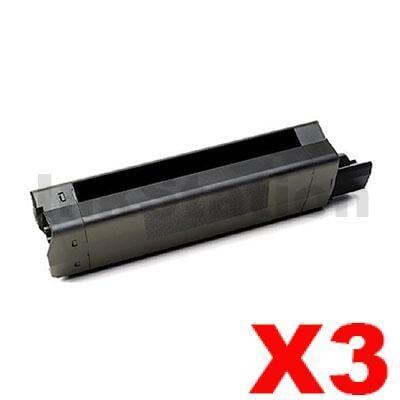 3 x OKI Compatible C5850/C5950/MC560 Black Toner Cartridge-8,000 pages (43865728)