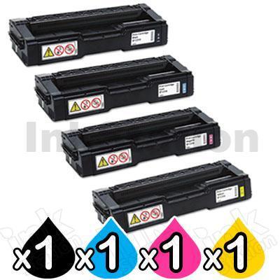 4 Pack Ricoh SP242 (406483-406486) Compatible Toner Combo [BK+C+M+Y]