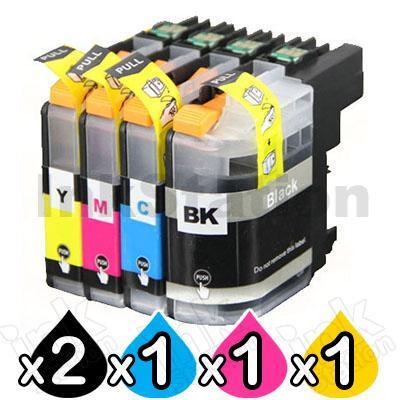5 Pack Brother LC-237XLBK + LC-235XLC/M/Y High Yield Compatible Ink Cartridges [2BK,1C,1M,1Y]