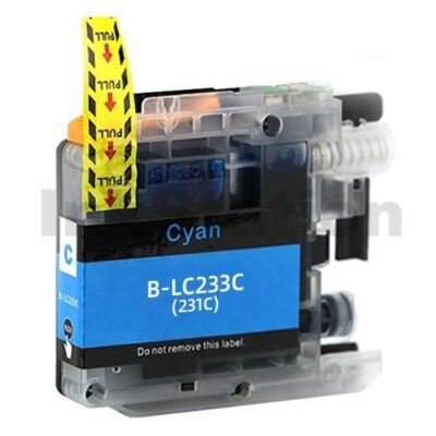 Brother LC-233C Cyan Compatible Ink Cartridge - 550 page