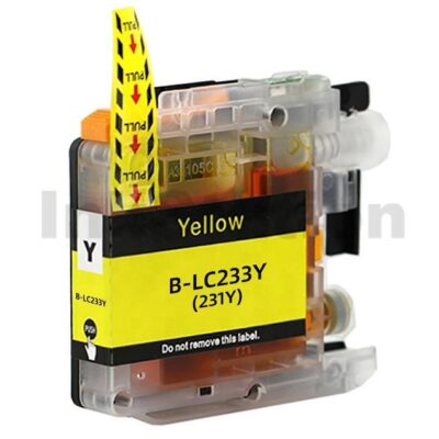 Brother LC-233Y Yellow Compatible Ink Cartridge - 550 pages